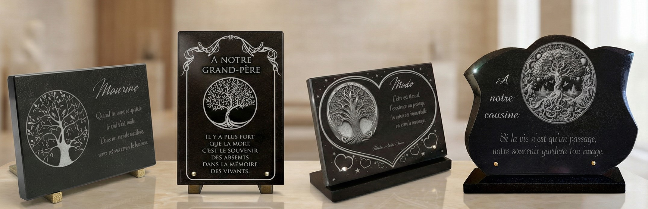 différents modèles Arbre de vie pour cimetière