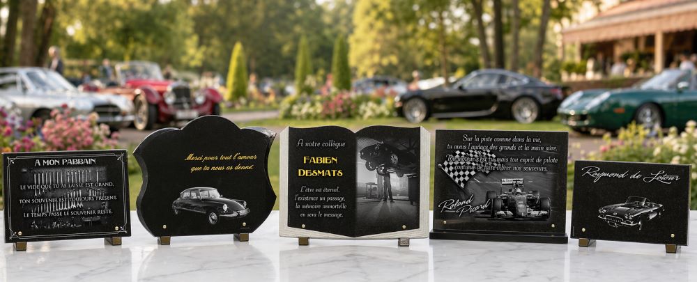 Catalogue de plaques funeraires voiture