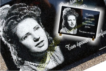 Plaque funéraire photo